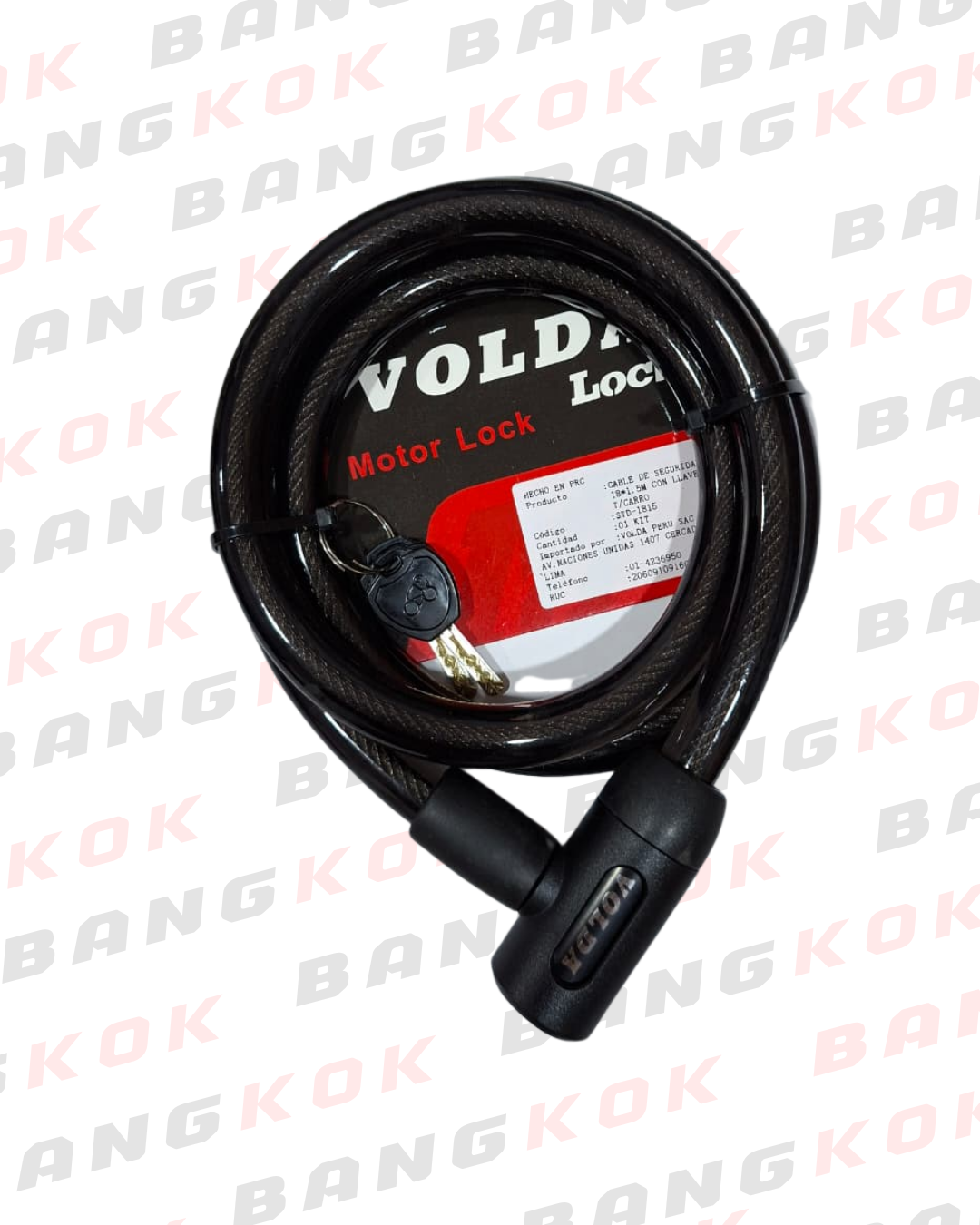 CABLE DE SEGURIDAD 18*1.5M CON LLAVE T/CARRO