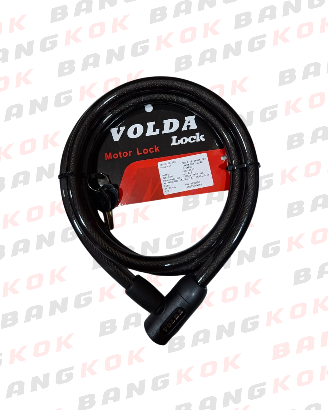 CABLE DE SEGURIDAD 20*2M CON LLAVE T/CARRO